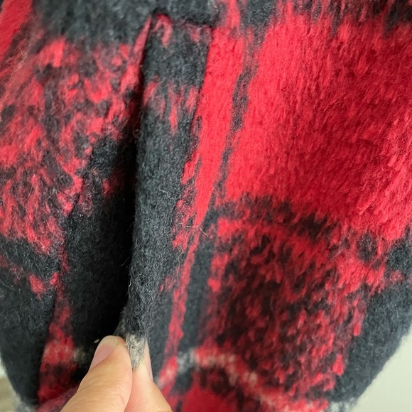 Cupcake and Cashmere Coat Plaid Red Black - Picture 4 of 6